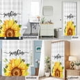 thumbnail image 6 of Sunflower Bees Fabric Shower Curtain Grey Buffalo Check Plaid Washable Shower Curtains for Bathroom, Waterproof Bath Curtain with Hooks Home Decor 72x72in, 6 of 8