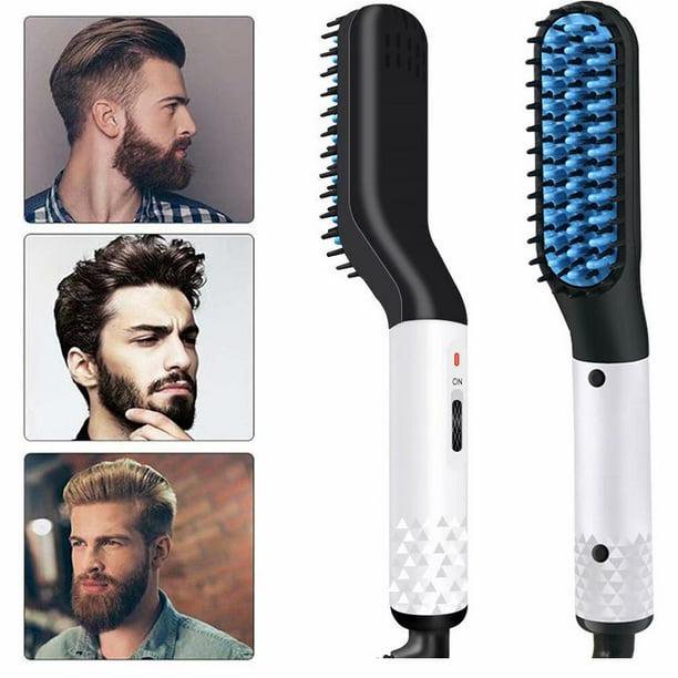Plancha de barba para hombres, peine alisador de cabello y barba, voltaje 110-240, 2 modos de temperatura