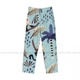 thumbnail image 6 of Mens Woman Casual Pajama Long Pant Loose Elastic Waistband Tropical Leaves Monkey Background Cozy Sleepwear Home Lounge Pants, 6 of 6