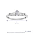 thumbnail image 6 of Vir Jewels 1/2 CTTW 5 Stone Diamond Ring Engagement Bridal in 14K White Gold Round Prong Size 8 Female Adult, 6 of 9
