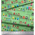 thumbnail image 2 of Soimoi Polyester Crepe Fabric Paper Boat Art & Craft Decor Fabric Printed Yard 52 Inch Wide, 2 of 3