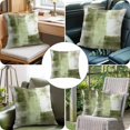 thumbnail image 6 of Abstract Art Throw Pillow Cover Vintage Green Collage Oil Painting Texture Cotton Linen Cushion Cover Throw Pillow Case with Invisible Zipper for Couch Sofa Bed Chair Car 24x24 Inch, 6 of 9