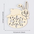 thumbnail image 3 of CoreLiving Unfinished Wooden Easter Ornaments for Spring Tree Decorations, Blank DIY Wood Cutouts Shapes Including Bunny Rabbit and Egg for Home Craft Painting, 3 of 6
