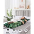 thumbnail image 3 of St. Patrick's Day Body Pillow Case Cover - Microfiber Bed Throw Pillow Covers, Spring Botanical Green Lucky Leaves Decorative Lumbar Pillow Cover with Envelope Closure for Sofa/Travel 20"x54", 3 of 6