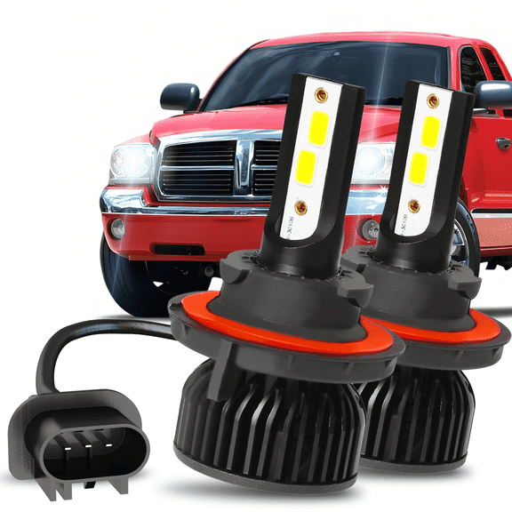 For Dodge Dakota 2005-2010 LED Headlight Bulb High/Low Beam Kit 6000K White 2Pack