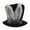 black #2, variant on Easter Bunny Ear Top Hat, White Velvet Adult Costume Hat for Women & Men, Halloween & Cosplay Party Accessory, 1 Piece