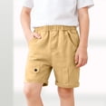 thumbnail image 5 of Boys Stretch Cotton Twill Cargo Shorts, Lightweight Pull On School Uniform Shorts with Full Elastic Waistband for Kids Years 2-8 Khaki, 5 of 8