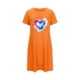 thumbnail image 5 of Camisón corto de talla grande para mujer, camisón de manga corta con estampado de pecho a la moda, camisón para mujer, 5 of 7