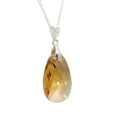 thumbnail image 2 of Juego de aretes y cadena ZVEZDA con dije en forma de hoja plata mexicana ley .925 Topacio, 2 of 4