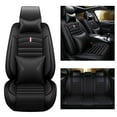 thumbnail image 2 of Maidao Car Seat Covers Leather Full Set for Mercedes-Benz for E280 2000-Present 5 Seats Leather Waterproof Front Rear Cushion Protector with Pillow Black, 2 of 7
