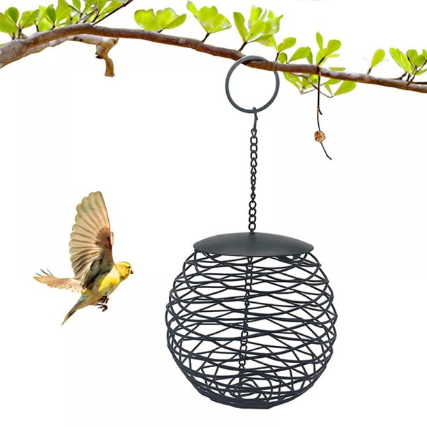 Hanging Mesh Ball Bird Feeder, Durable Metal, Rust & UV Resistant
