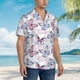 thumbnail image 3 of Balery Butterflies in Pastel Camisas hawaianas de manga corta para hombre, camisas playeras de corte holgado, camisas de vacaciones con botones,XX-Large, 3 of 7