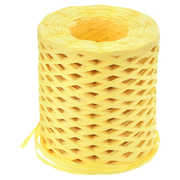 Uxcell Raffia Paper Craft Ribbon, 1/4 Inch 218 Yards Raffia String Packing Paper Twine, Light Yellow