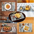 thumbnail image 6 of Cow Placemat Set of 4, 12x18 Inch Rustic Farmhouse Blue Wooden Animals Rooster Chickenr Cow Print Western Farm Barn Spring Coffee Table Mats Home Outdoor Party Kitchen Dining Table Decoration, 6 of 6