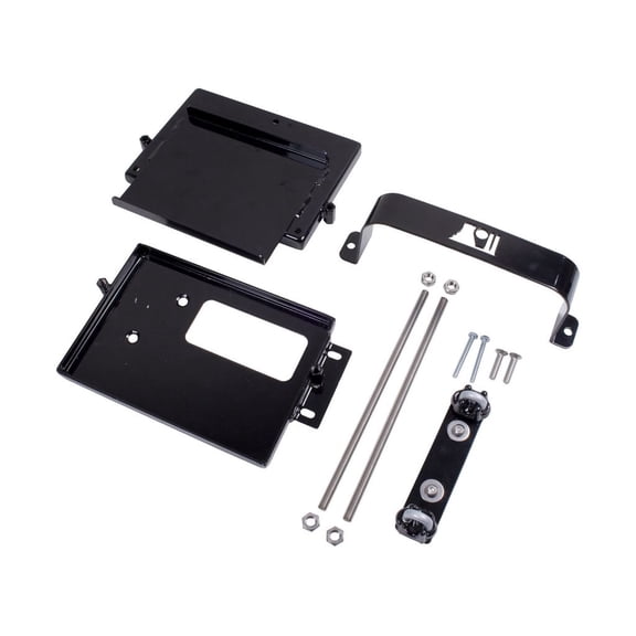 Rugged Ridge by RealTruck Dual Battery Tray for Wrangler TJ | Steel, Black | 11214.52 | Compatible with 1997-2006 Jeep Wrangler TJ