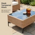 thumbnail image 6 of LAZZO 7-Piece Outdoor Conversation Set, Wicker Patio Furniture with Cushions and Coffee Table, Beige, 6 of 9