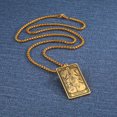 thumbnail image 2 of TEAMER Skeleton Tarot Card Necklace Stainless Steel Amulet Marigold Tarot Card Major Arcana Necklaces for Women Men, 2 of 4