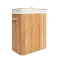 thumbnail image 2 of GoDecor Panier à Linge en Bambou 2 Sections Bac de Rangement pour Vêtements, 2 of 6
