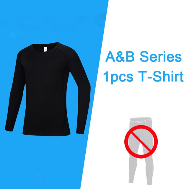 Chándales de Fitness para adolescentes, ropa interior cálida para jóvenes, pantalón, Top ajustado, ropa deportiva de compresión para correr, baloncesto qym unisex