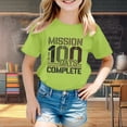 thumbnail image 2 of SXcggal One Mode Enfants T-Shirt Décontracté Imprimé Col Rond Manches Courtes Ample Mignon Confortable Beaux Hauts Filles, 2 of 4