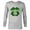 Athletic Heather, variant on Star Wars Grogu Good Luck Charm Clover St. Patrick’s Day - Long Sleeve T-Shirt for Men - Customized-White