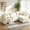 Beige+3 seats, variant on QuzyAor 102" Modular Sectional Sofa, Chenille L Shaped Cloud Couch with Movable Ottoman, Deep Seat 3 Seater Comfy Couch for Living Room Apartment, Green