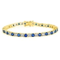 thumbnail image 6 of Celvieroot 4mm Silver Rhodium Plated Birthstone Tennis Bracelets for Women Secure Locking Clasp Birthday Gift Jewelry for Women, 6 of 7