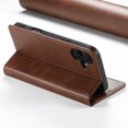 thumbnail image 3 of Case for iPhone 16 Plus, Leather Wallet Case with Kickstand RFID Blocking Credit Card Holder Magnetic Closure Shockproof Case Compatible with iPhone 16 Plus, Brown, 3 of 7