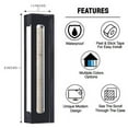 thumbnail image 2 of A&S Mezuzot Clear Mezuzah Case in Acrylic-Lucite Design Waterproof Judiaca Gifts Modern Home Prosperity Decor (Black, 6 Inches), 2 of 6