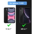 thumbnail image 2 of for iPhone 11 Case for iPhone XR Case Compatible with MagSafe, Translucent Matte Shockproof Phone Case Cover - Black, 2 of 7