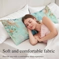 thumbnail image 5 of Teal Beach Coastal Body Pillow Covers 20"x54", Summer Nautical Coral Shell Botanical Soft Brushed Microfiber Breathable Throw Pillow Covers, Decorative Pillowcase with Zipper for Couch Sofa Bedroom, 5 of 9