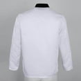 thumbnail image 3 of Long Sleeves Chef Jacket Coat Hotel Waiters Kitchen Uniform hotel work clothes jackets white black Tops White 2XL, 3 of 9