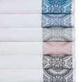thumbnail image 6 of Luxuriously Soft Turkish Cotton Jacquard Patterned Border 6-Piece Towel Set, 28" x 54", 16" x 28", 13" x 13", White-Stone by Blue Nile Mills, 6 of 6
