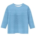 thumbnail image 6 of Bovxnpu Girls Long Sleeve T Shirts Pullover Undershirts Solid 3/4 Sleeve Tshirt For Girls Daily Tees, 6 of 6