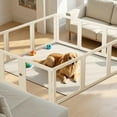 thumbnail image 2 of Bienven Clear Acrylic Dog Playpen,Pet Playpen with Door,Safe and Secure Pet Fence,Easy to Assemble and Remove for Dogs,Cats,Rabbits,Pigs,12-Panel,24" Height, 2 of 7