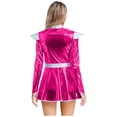 thumbnail image 2 of Oyolan Womens Alien Robot Fancy Dress Metallic Shiny Long Sleeve Dress with Belt Carnival Party Outfits Hot Pink XXL, 2 of 5