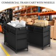 thumbnail image 4 of DAOUTIME Commercial Trash Can Cart, 51.5Gal Office Trash Cart (2 Lockable), Recyclable Cardboard Box/Paper Organizer, Large-Capac, 4 of 8