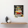 thumbnail image 2 of A Stack of Recipe Cookbooks with Bowls on Top Art Print Framed Poster Wall Decor 12x16 inch, 2 of 5