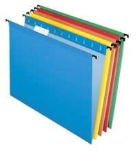 Pendaflex SureHook Polylaminate 1/5 Cut Hanging File Folder, Letter, Assorted Colors, Pack of 20