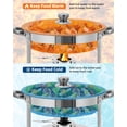 thumbnail image 3 of MIUUKA Ensemble de 2 Casseroles en Acier Inoxydable – Réchauds Ronds de Buffet 5 Qt avec Couvercle en Verre Transparent – Rétention de Chaleur Supérieure, Construction Durable pour Traiteur, Mariages, Banquets, 3 of 7