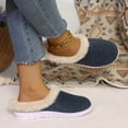 thumbnail image 5 of CHUMUD Womens Slipper Warm Comfy Memory Foam House Slippers Faux Fur Lined Anti-Skid Rubber Sole Bedroom Cozy Indoor Outdoor Slippers, 5 of 8