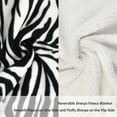 thumbnail image 3 of Catalonia Sherpa Fleece Throw Blanket, Soft Plush Couch Blanket, TV Bed Blanket, Comfy Warm Heavy Throws, Comfort Caring Gift, Zebra, 50" x 60", 3 of 6