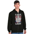 thumbnail image 3 of Street Fighter Vega Rage Cage USA Men Big & Tall Zip Hoodie Brisco Brands 3X, 3 of 5
