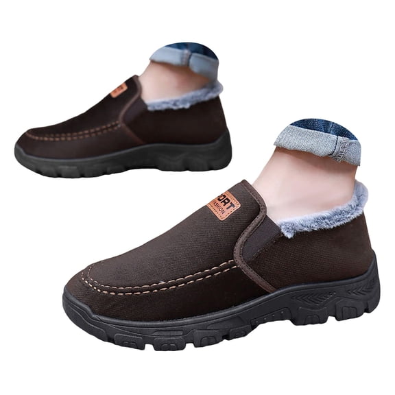 Rotm Mens Slip On Dress Shoes Men's Loafers & Slip-ons Casual Lightweight Boat Shoes Men Coffee,8.5