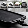 thumbnail image 2 of OVENTE Electric Griddle with 16 x 10 Inch Flat Non-Stick Cooking Surface, Removable and Adjustable Temperature Control, Indoor Grill for Instant Breakfast, Pancakes, Eggs or Burgers, Black GD1610B, 2 of 7