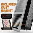 thumbnail image 2 of 2X10 Floor Vent Covers Floor Register with Mesh Cover Trap, Heat and Air, Walkable Metal Floor Register for HVAC Duct, Contemporary, Light Grey, 2 of 7