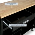 thumbnail image 5 of BELLEZE Rolling Kitchen Island Utility Cart with a Drawer - Sonoma (Black), 5 of 7