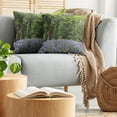 thumbnail image 5 of Ambesonne Floral Throw Pillow Cover 2 Pack, Bluebell Flowers Forest, 16", Purple Green, 5 of 5