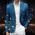 thumbnail image 2 of oqasdz Blazer for Men Print Dinner Elegant Lapel Long Sleeve for Groom Event Attire Casual Lightweight Sport Coat Party Evening Wedding Prom, 2 of 4