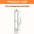 thumbnail image 2 of Uxcell Plant Propagation Wall Hanging Terrarium with Metal Holder, Medium Glass Planter Tube Vase for Hydroponic Flower Decor, 2 of 7